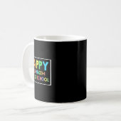 ハッピー100日の学校の数学おもしろいTeeの数学Lov コーヒーマグカップ (正面左)