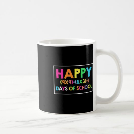 ハッピー100日の学校の数学おもしろいTeeの数学Lov コーヒーマグカップ (右)