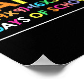 ハッピー100日の学校の数学おもしろいTeeの数学Lov ポスター (角)