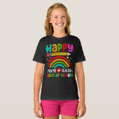 ハッピー100日の学校レインボー数学 Tシャツ (正面フル)