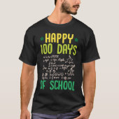 ハッピー100日の学校数学先生方程式10 Tシャツ (正面)