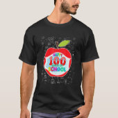 ハッピー100日の学校顔マスクコーディネート先生 Tシャツ (正面)