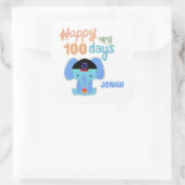 ハッピー100日ベークイルエレファントパーソナライズされた スクエアシール (バッグ)