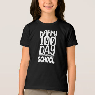 ハッピー100日学校おもしろい教室お祝い トライブレンドTシャツ