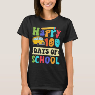 ハッピー100日学校 100日カウントダウン 100日 Tシャツ