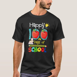 ハッピー100日目の学校の先生と生徒たち Tシャツ