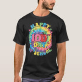ハッピー100日目の学校+スマートデザイン Tシャツ (正面)