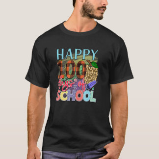 ハッピー100日目の学校 生徒 先生 Tシャツ