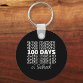 ハッピー100日目の学校 100日目 学校の先生 キーホルダー (正面)
