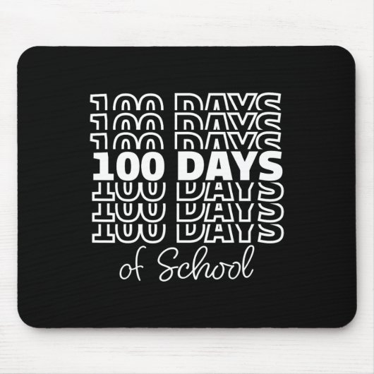 ハッピー100日目の学校 100日目 学校の先生 マウスパッド (正面)