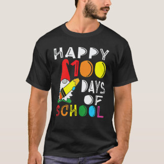 ハッピー100日目を迎えた学校のノームの先生と生徒たち 100 Tシャツ