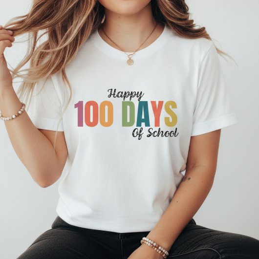 ハッピー100日目先生 Tシャツ