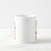 ハッピー100日目入学おめでとう 100日でさらに賢くなった先生 コーヒーマグカップ (中央)