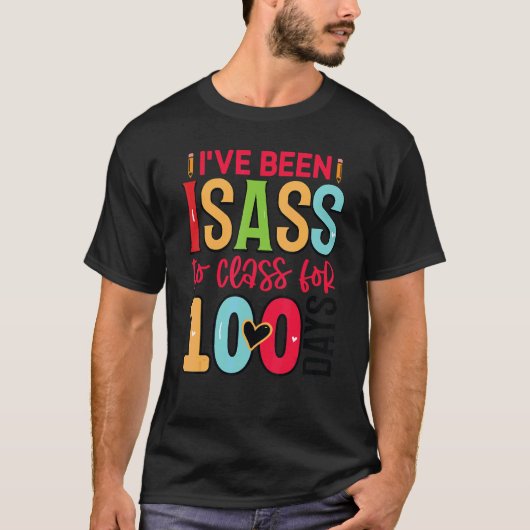 ハッピー100日目 学校 女子 男子 幼稚園 Tシャツ (正面)