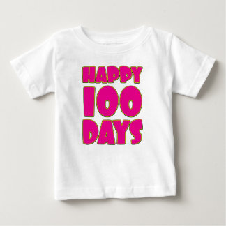 ハッピー100日-ベビーの100日お祝いベビー ベビーTシャツ
