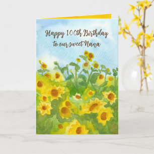 ハッピー100誕生日ナナサンフラワーカスタムズ時代 カード
