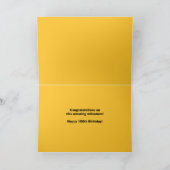 ハッピー100誕生日ビッグ100写真フレーム シーズンカード (内部)