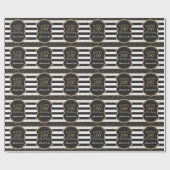 ハッピー100誕生日金ゴールドグリッターラッピング紙 ラッピングペーパー (フラット)