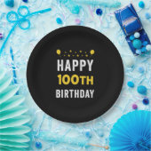 ハッピー100誕生日100代お祝いパーティー ペーパープレート (パーティー)