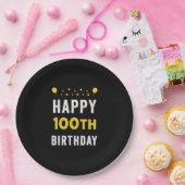 ハッピー100誕生日100代お祝いパーティー ペーパープレート (パーティー)