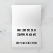 ハッピー100誕生日 カード (内部)