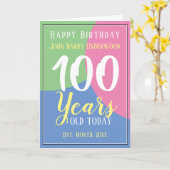 ハッピー100誕生日 カード (黄色い花)
