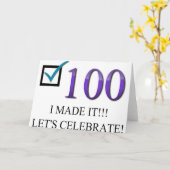 ハッピー100誕生日 カード (黄色い花)