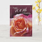 ハッピー100誕生日! カード (黄色い花)