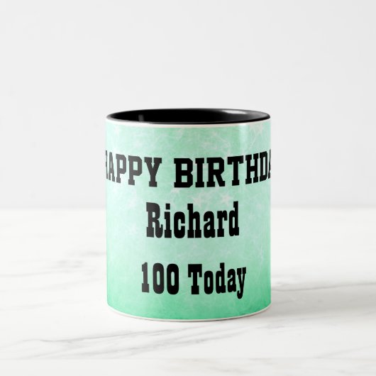 ハッピー100誕生日 パーソナライズされた ツートーンマグカップ (中央)