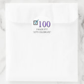 ハッピー100誕生日 ラウンドシール (バッグ)