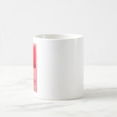 ハッピー104誕生日ディアンサス赤い花 コーヒーマグカップ (中央)