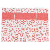 ハッピー105誕生日サンゴ乱数パターン ラージペーパーバッグ (裏面)