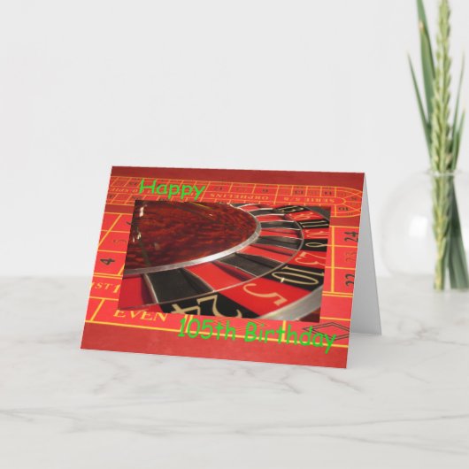 ハッピー105誕生日ルーレットホイール カード (正面)