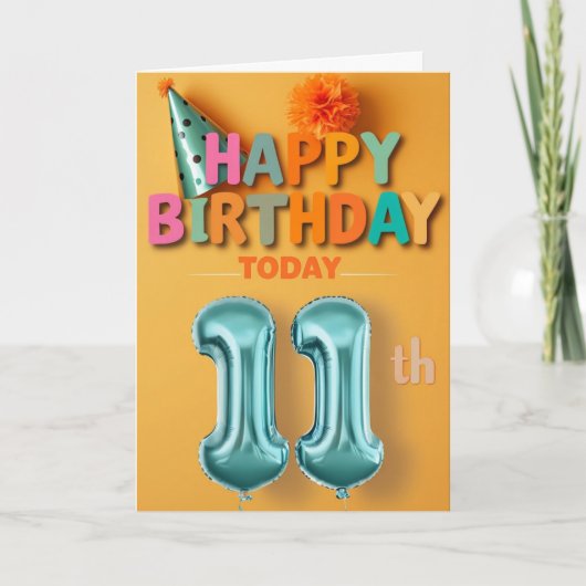 ハッピー11誕生日カード カード (正面)