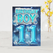 ハッピー11誕生日カード カード (黄色い花)
