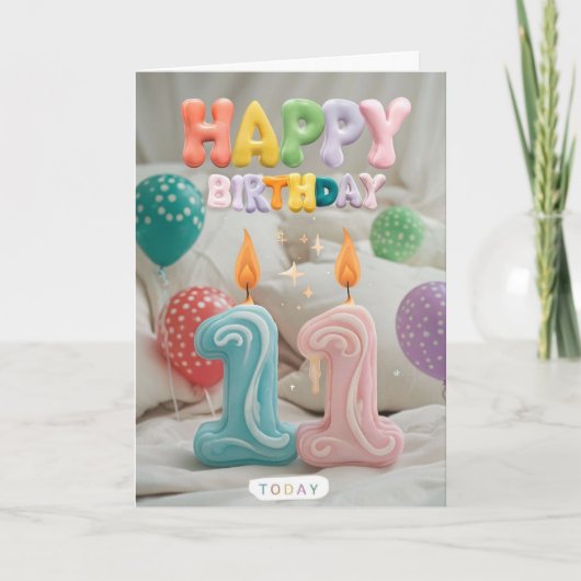 ハッピー11誕生日カード カード (正面)