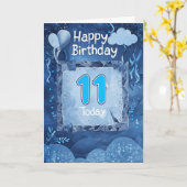 ハッピー11誕生日 カード (黄色い花)