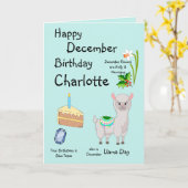 ハッピー12月誕生日折り畳みグリーティングカード カード (黄色い花)