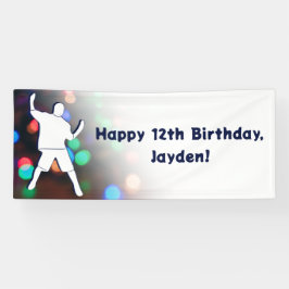 ハッピー12歳の誕生日ダンスパーティーライトバナー 横断幕