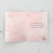 ハッピー12誕生日孫娘ウォーターカラーバニー カード (内部)