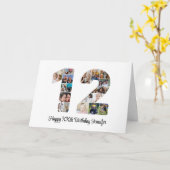 ハッピー12誕生日Number 12カスタムフォトコラージュ カード (黄色い花)