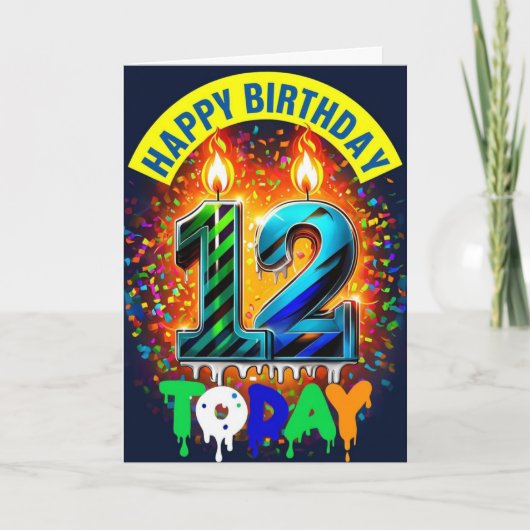 ハッピー12th誕生日カード カード (正面)