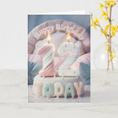 ハッピー12th誕生日カード カード (黄色い花)