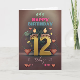 ハッピー12th誕生日カード カード