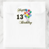 ハッピー13誕生日ギフトと誕生日アパレル ラウンドシール (バッグ)