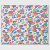 ハッピー13誕生日サークルラッピング紙 ラッピングペーパー (フラット)