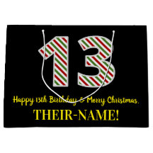 ハッピー13誕生日&メリークリスマス，名前をカスタムする