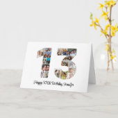 ハッピー13誕生日Number 13カスタムフォトコラージュ カード (黄色い花)