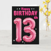 ハッピー13th誕生日カード カード (黄色い花)