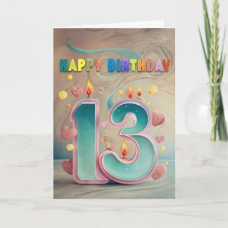 ハッピー13th誕生日カード カード